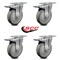 Service Caster 5 Inch Gray Polyurethane Swivel Top Plate Caster Set with Total Lock Brake SCC SCC-TTL20S514-PPUB-4 - alternate 5